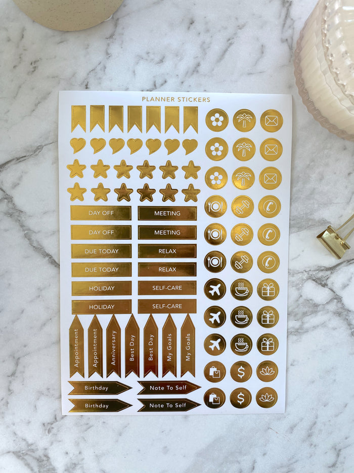 GOLD FOIL STICKER SHEET