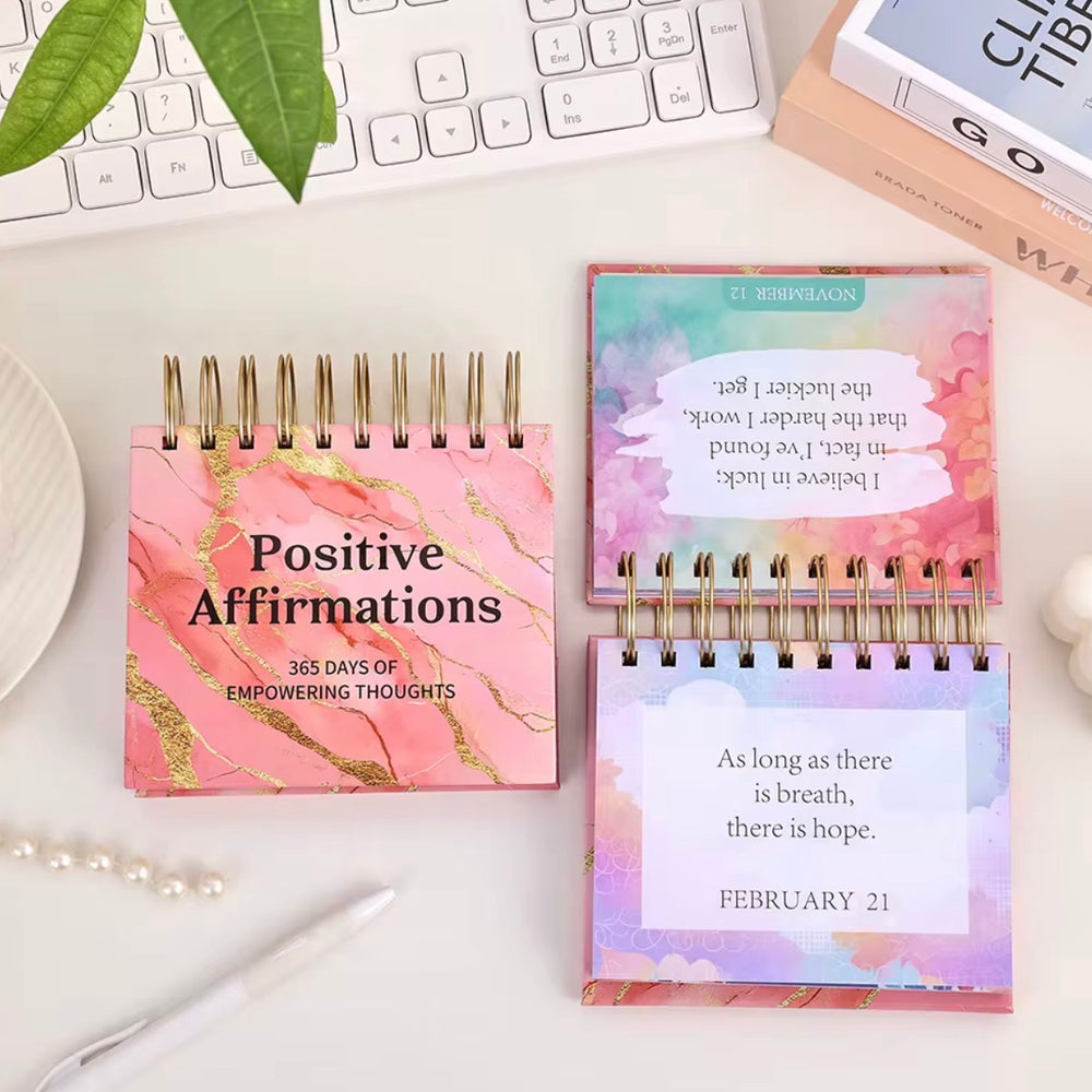 POSITIVE AFFIRMATIONS FLIP DESK CALENDAR