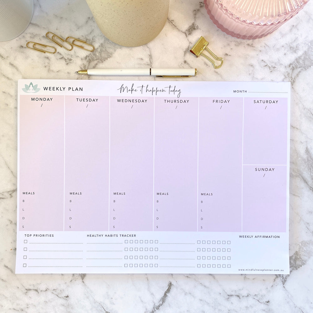 WEEKLY PLAN – A4 TEAR OFF NOTEPAD