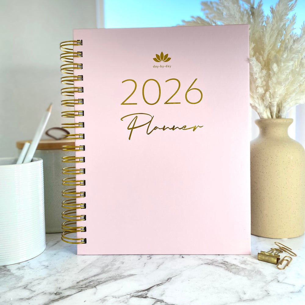 2026 SPIRAL WEEKLY Planner Diary (WEEK-TO-VIEW) BLUSH PINK