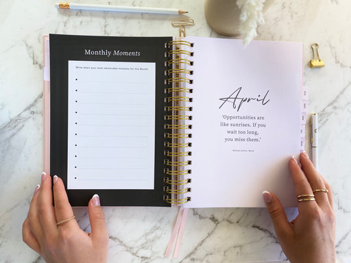 2026 SPIRAL WEEKLY Planner Diary (WEEK-TO-VIEW) BLUSH PINK