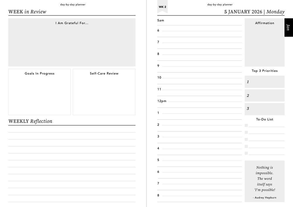 A5 DAILY PLANNER - PINK