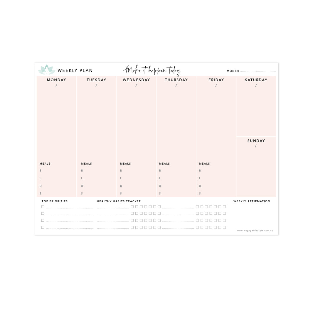 image WEEKLY PLAN – A4 TEAR OFF NOTEPAD