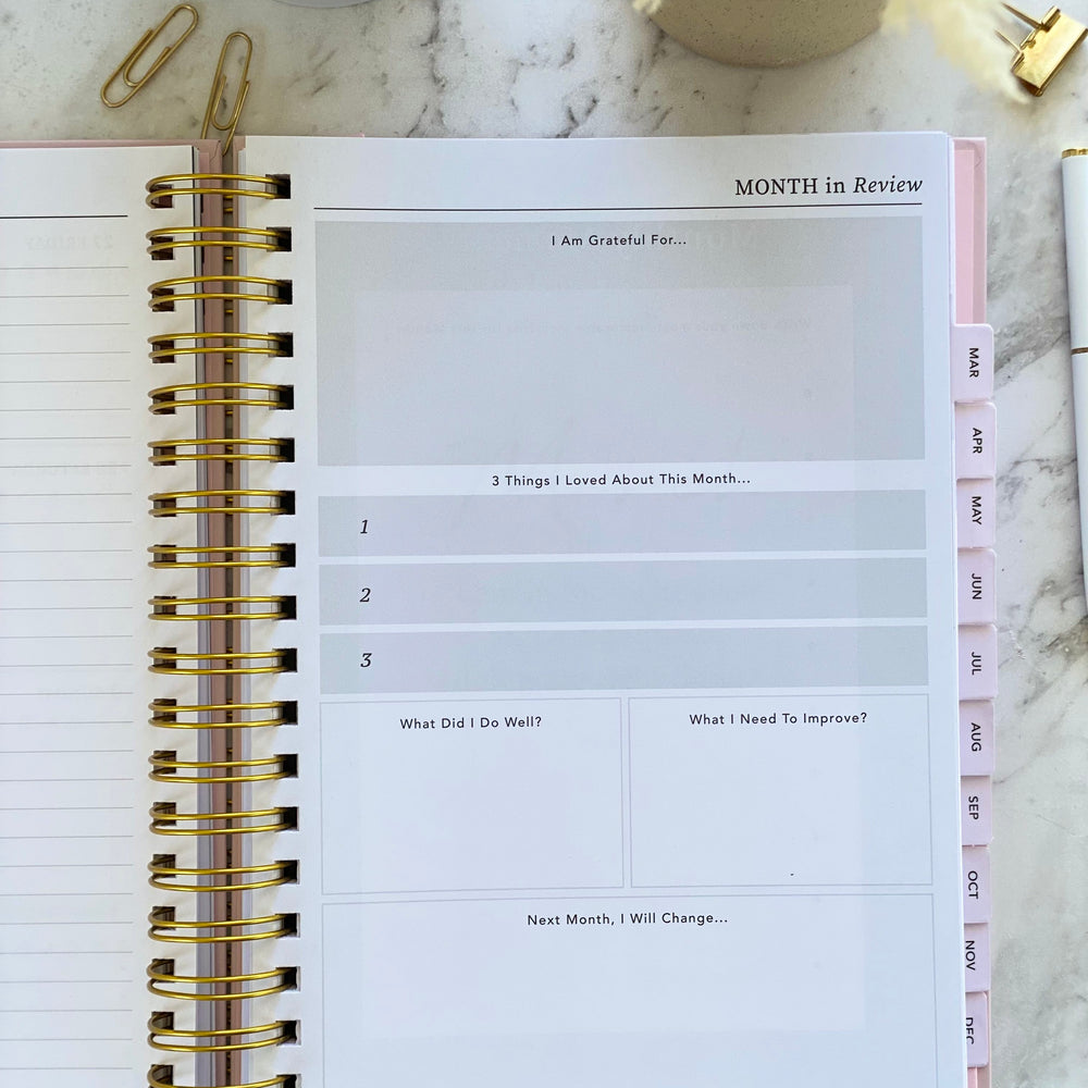 2026 SPIRAL WEEKLY Planner Diary (WEEK-TO-VIEW) BLUSH PINK