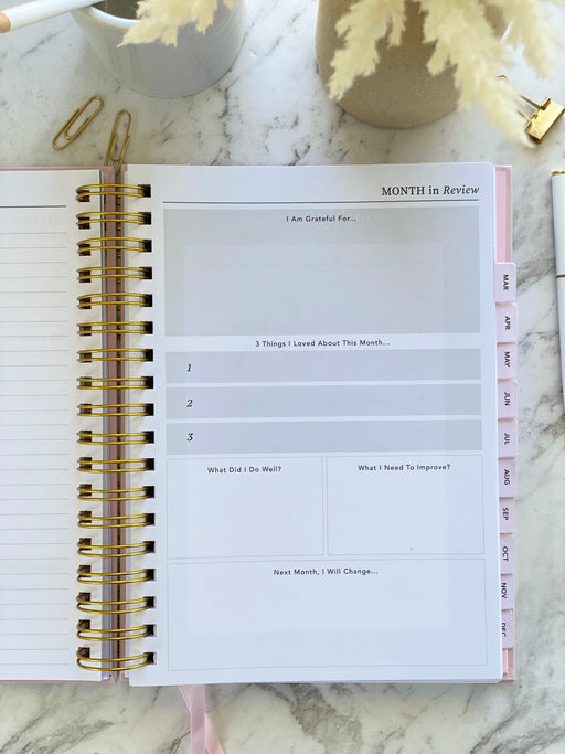 2026 SPIRAL WEEKLY Planner Diary (WEEK-TO-VIEW) BLUSH PINK