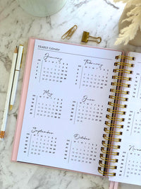2026 SPIRAL WEEKLY Planner Diary (WEEK-TO-VIEW) BLUSH PINK