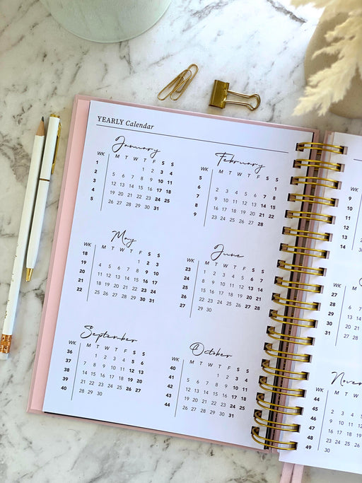 2026 SPIRAL WEEKLY Planner Diary (WEEK-TO-VIEW) BLUSH PINK