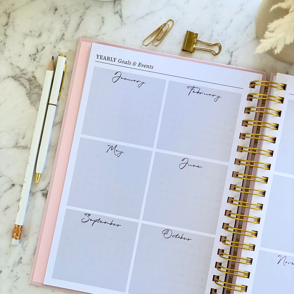 2026 SPIRAL WEEKLY Planner Diary (WEEK-TO-VIEW) BLUSH PINK