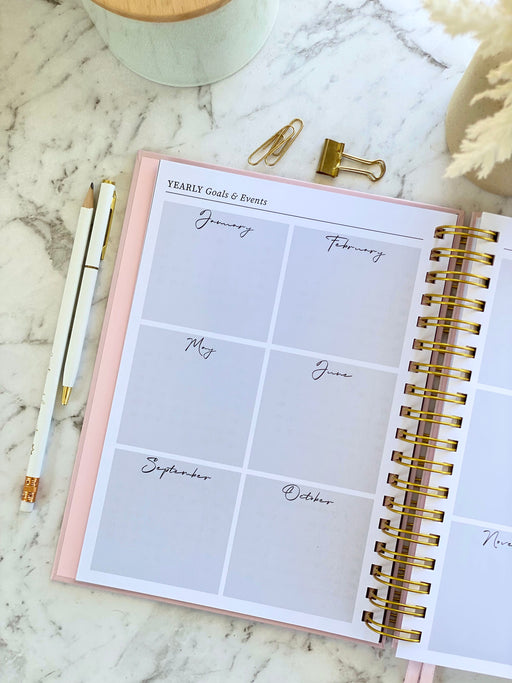 2026 SPIRAL WEEKLY Planner Diary (WEEK-TO-VIEW) BLUSH PINK
