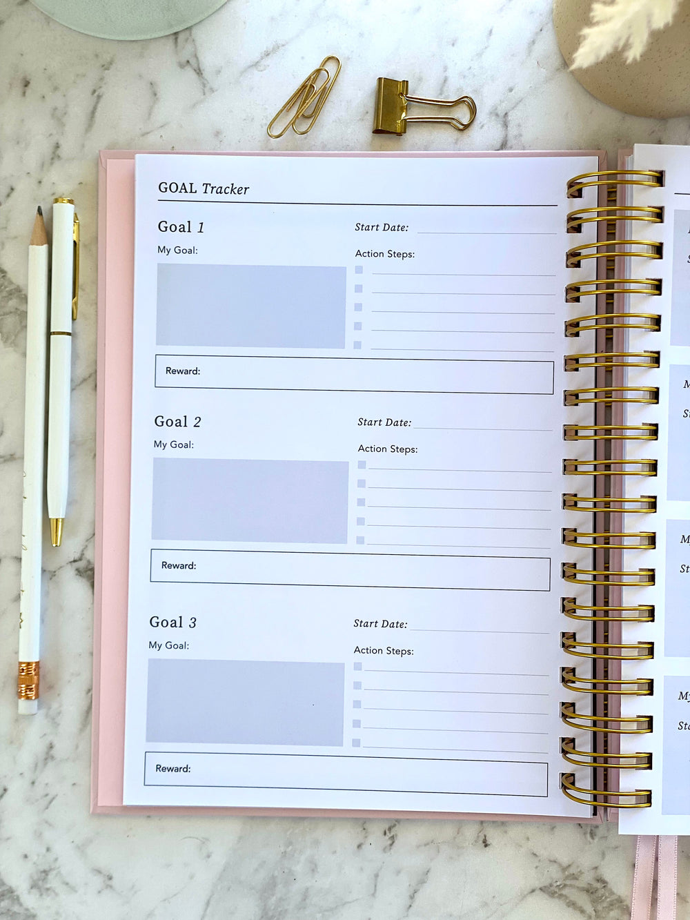 2026 SPIRAL WEEKLY Planner Diary (WEEK-TO-VIEW) BLUSH PINK