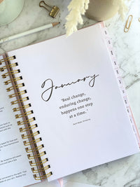 2026 SPIRAL WEEKLY Planner Diary (WEEK-TO-VIEW) BLUSH PINK