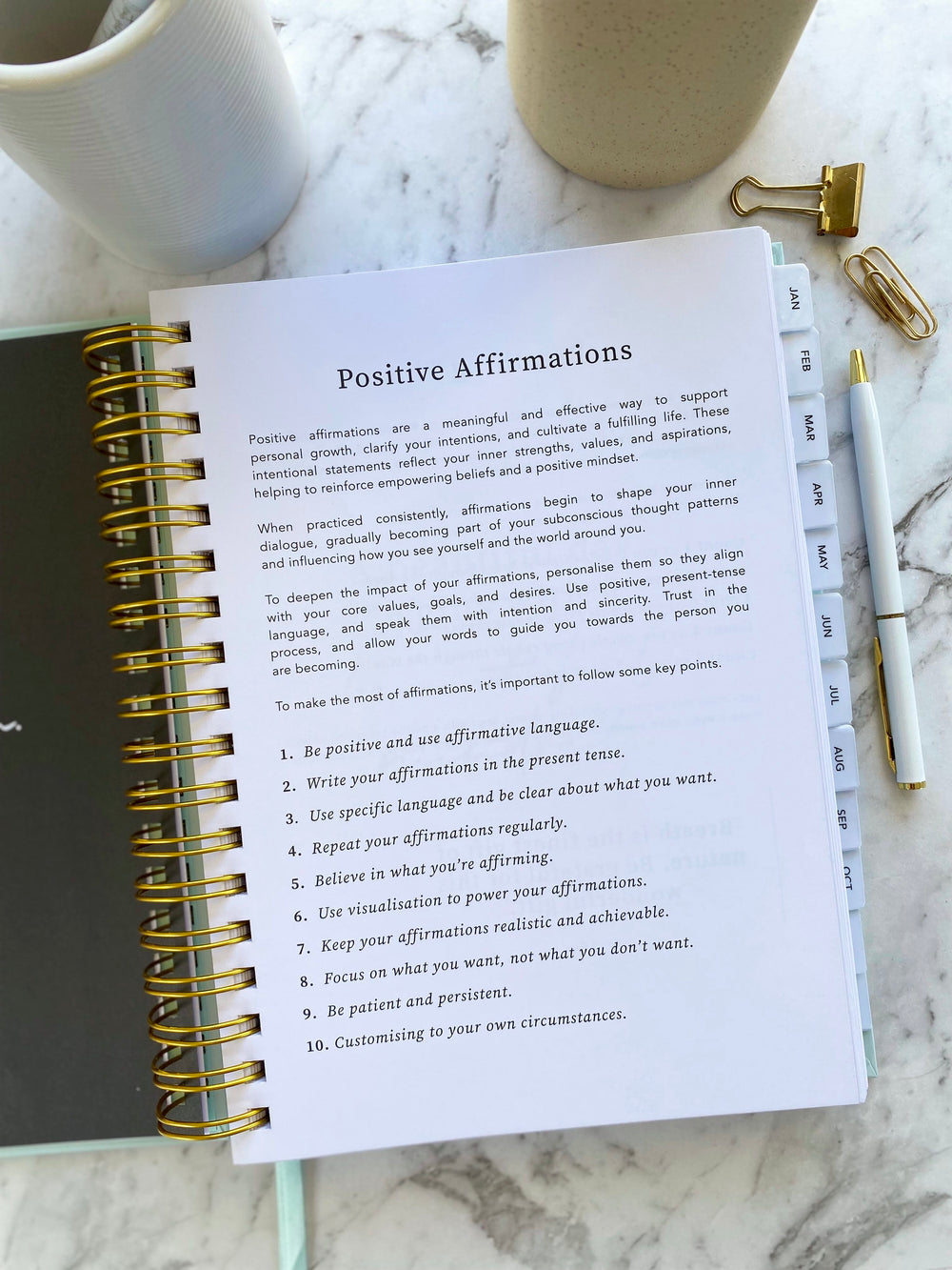 2026 SPIRAL WEEKLY Planner Diary (WEEK-TO-VIEW) BLUSH SAGE