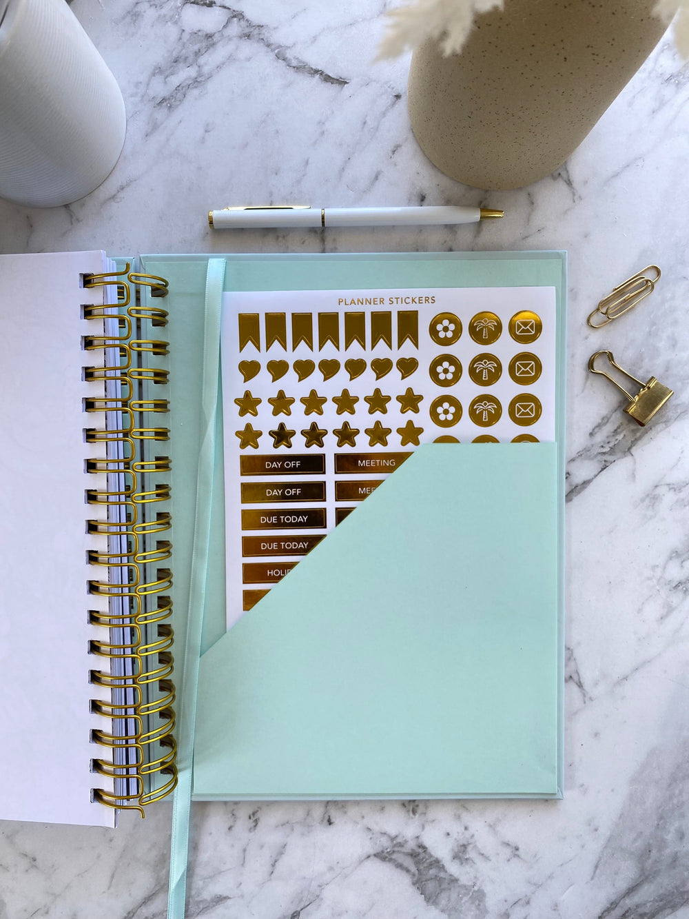 2026 SPIRAL WEEKLY Planner Diary (WEEK-TO-VIEW) BLUSH SAGE